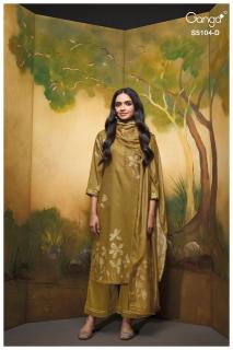 Ganga saidnya 5104 printed cotton dress material wholesale